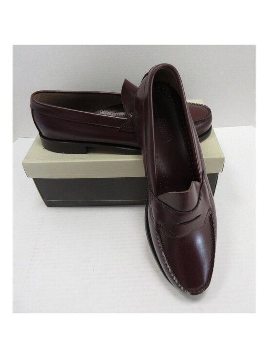 GH Bass Weejuns Shoes 11 D Red Penny Loafer Leather Slip On NEW
